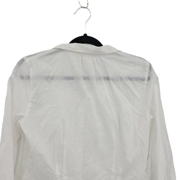 Levi's Top Womens M Cottage Core Country Pintuck Pleat Lace Button Up White - Picture 8 of 11